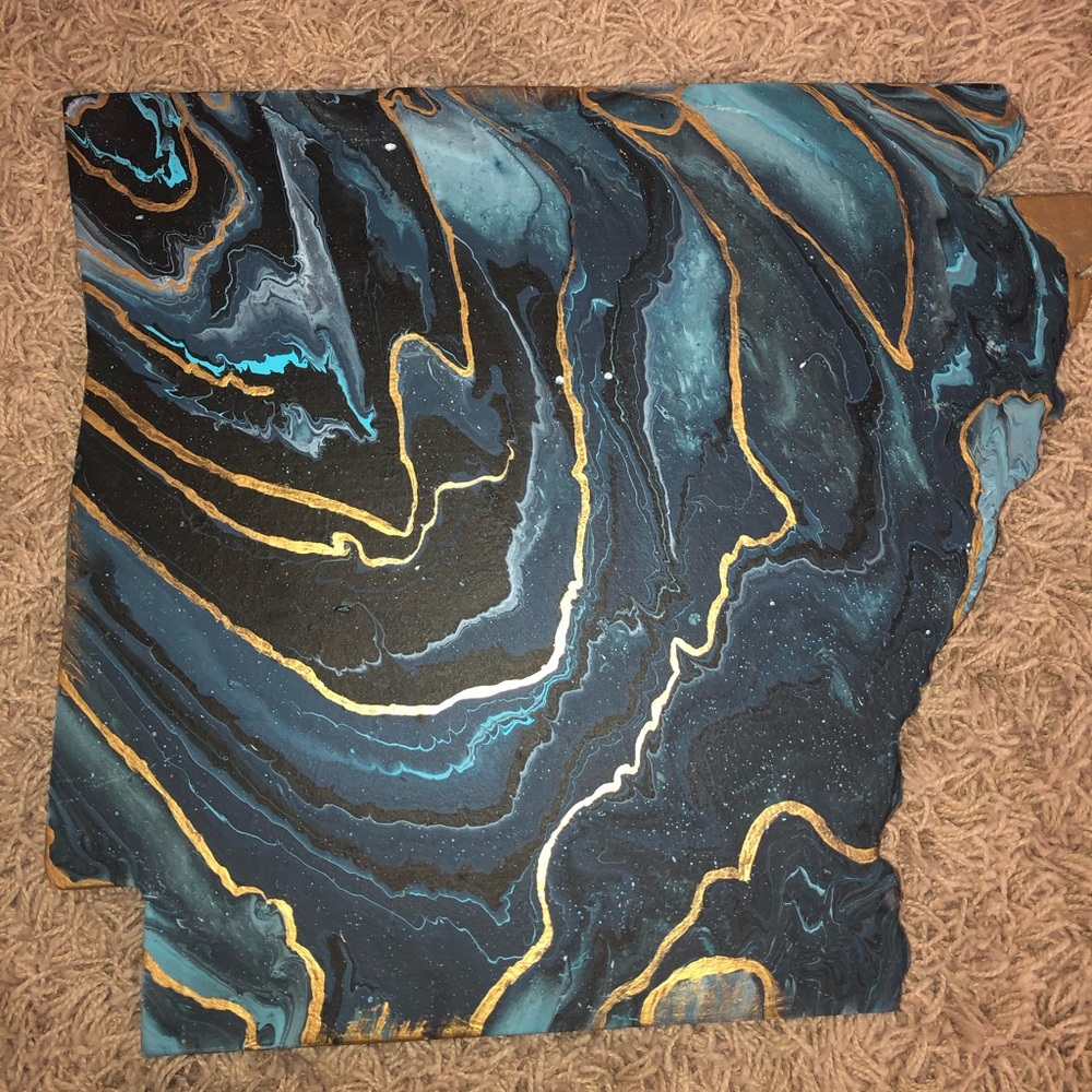 Arkansas State Fluid Painting